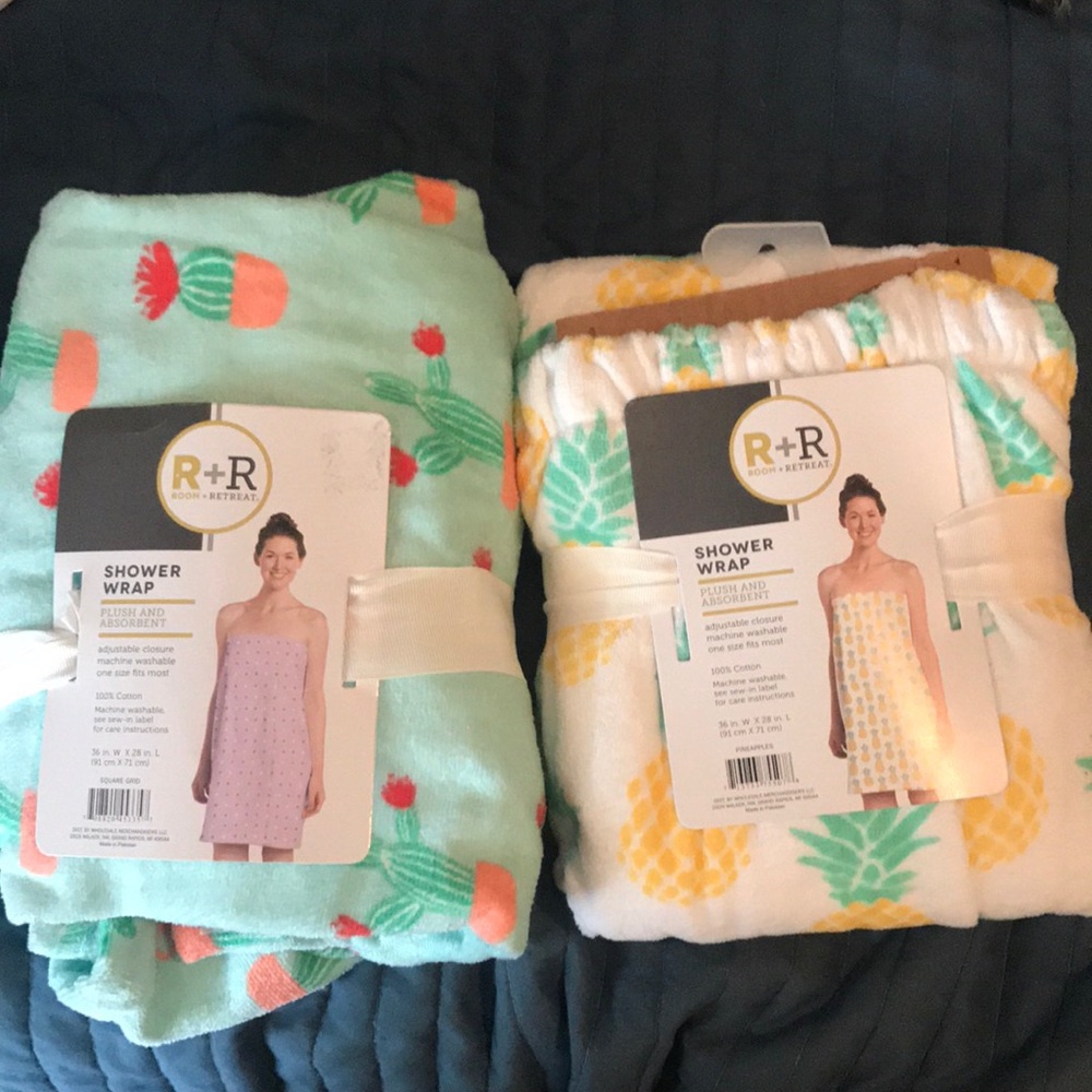 Shower wrap. Price includes both towel wraps.